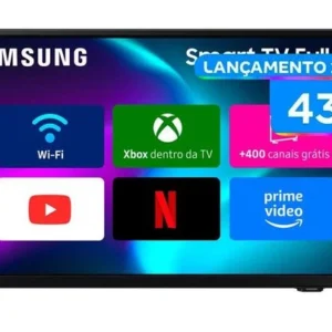 43 43F6000F Full Samsung Real Smart Hyper TV HD Tizen - Tecnologia Avançada - Design Sofisticado